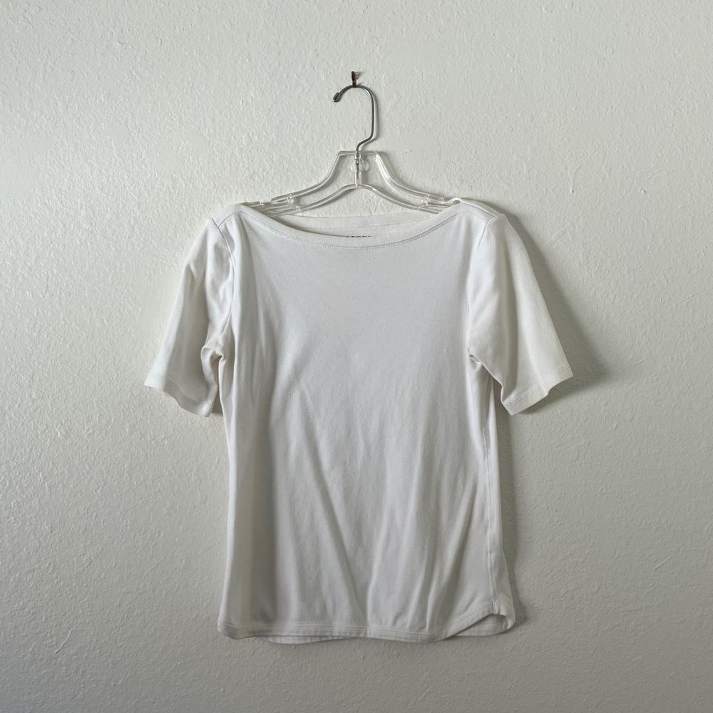 White Talbots Stretch Weekend Tee